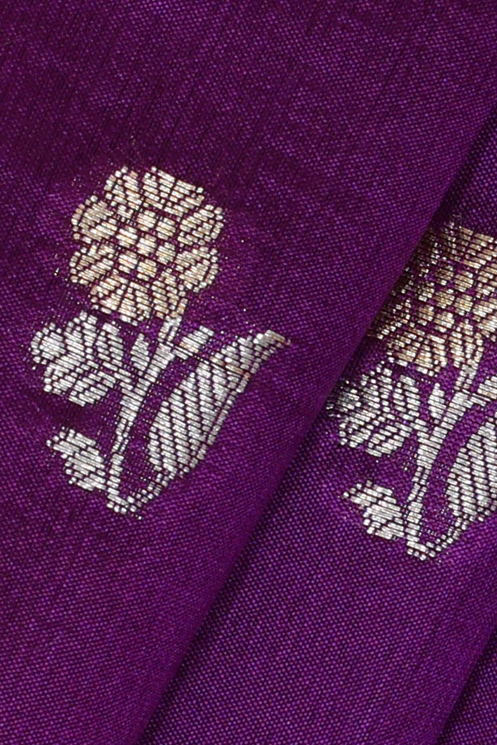 Image of Banarasi Silk Deep Violet Saree