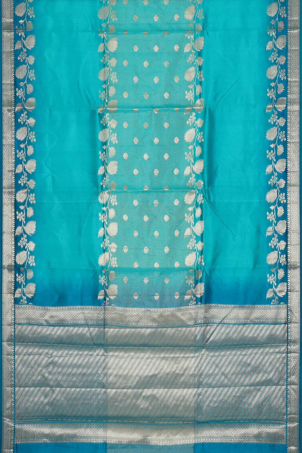 Image of Banarasi Silk Blue Saree