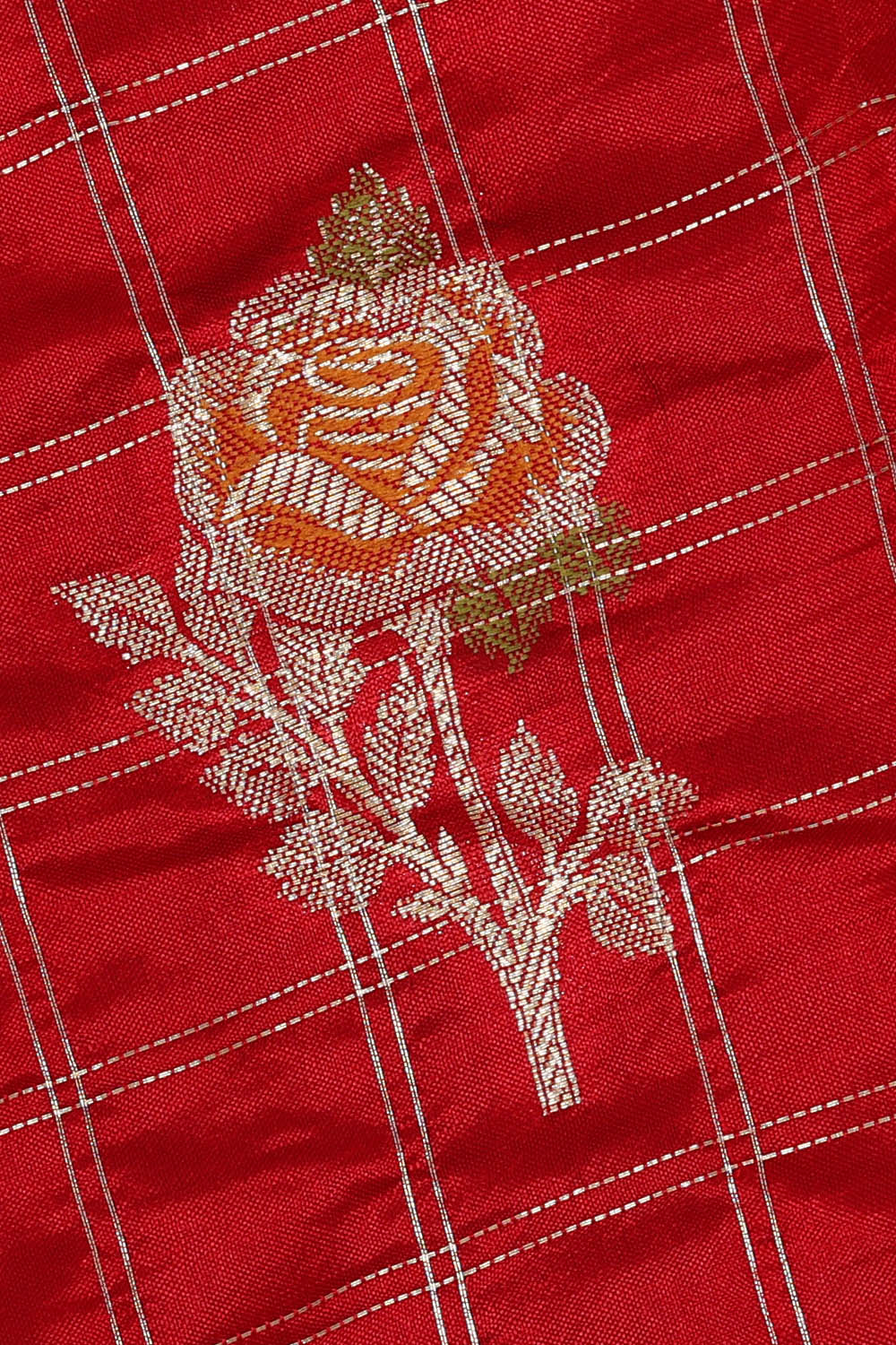 Image of Banarasi Silk Red Saree