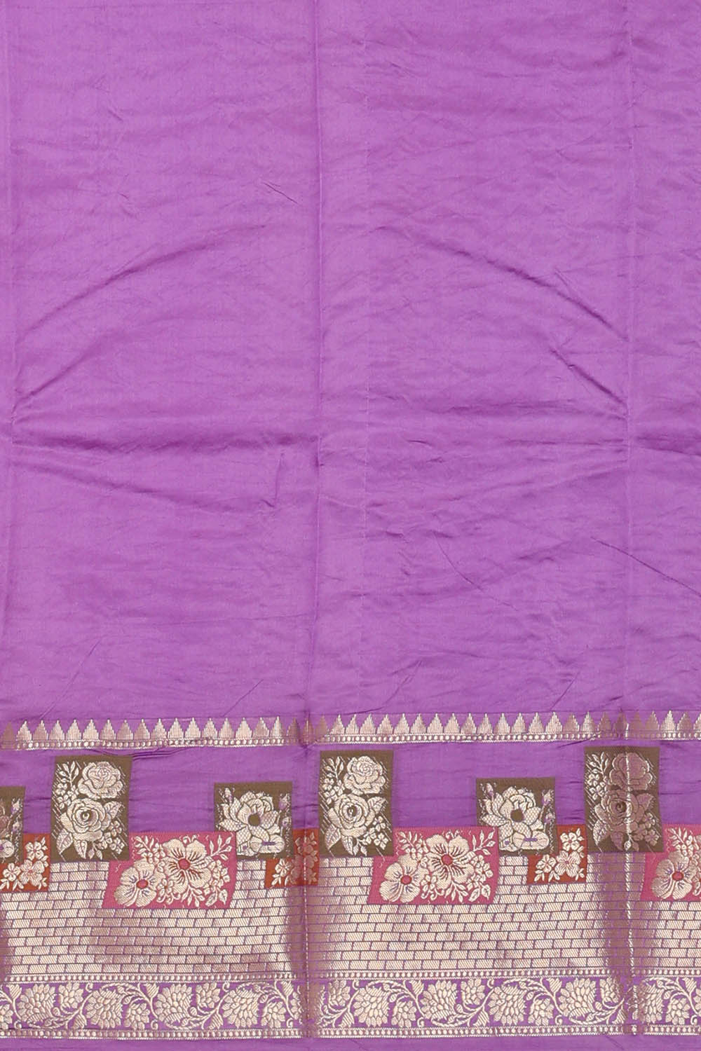 Image of Banarasi Silk Wine Purple Saree