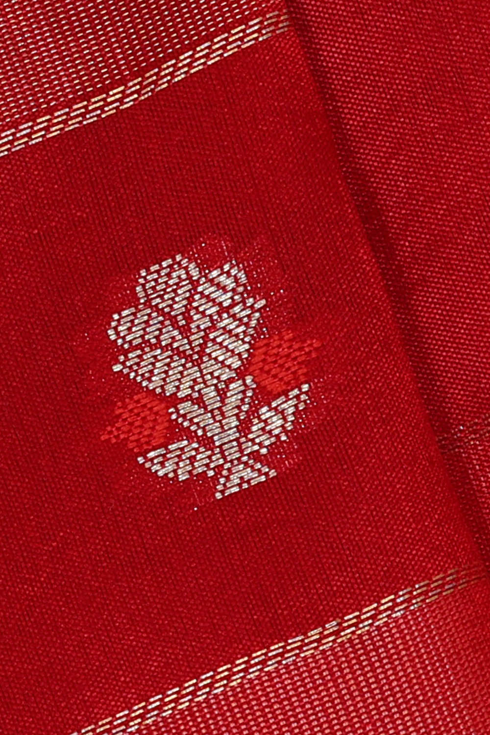 Image of Banarasi Silk Red Saree