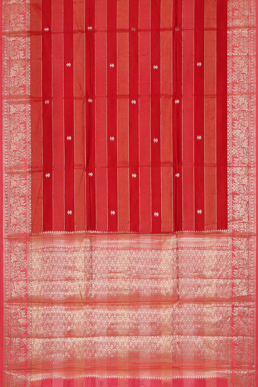 Image of Banarasi Silk Red Saree