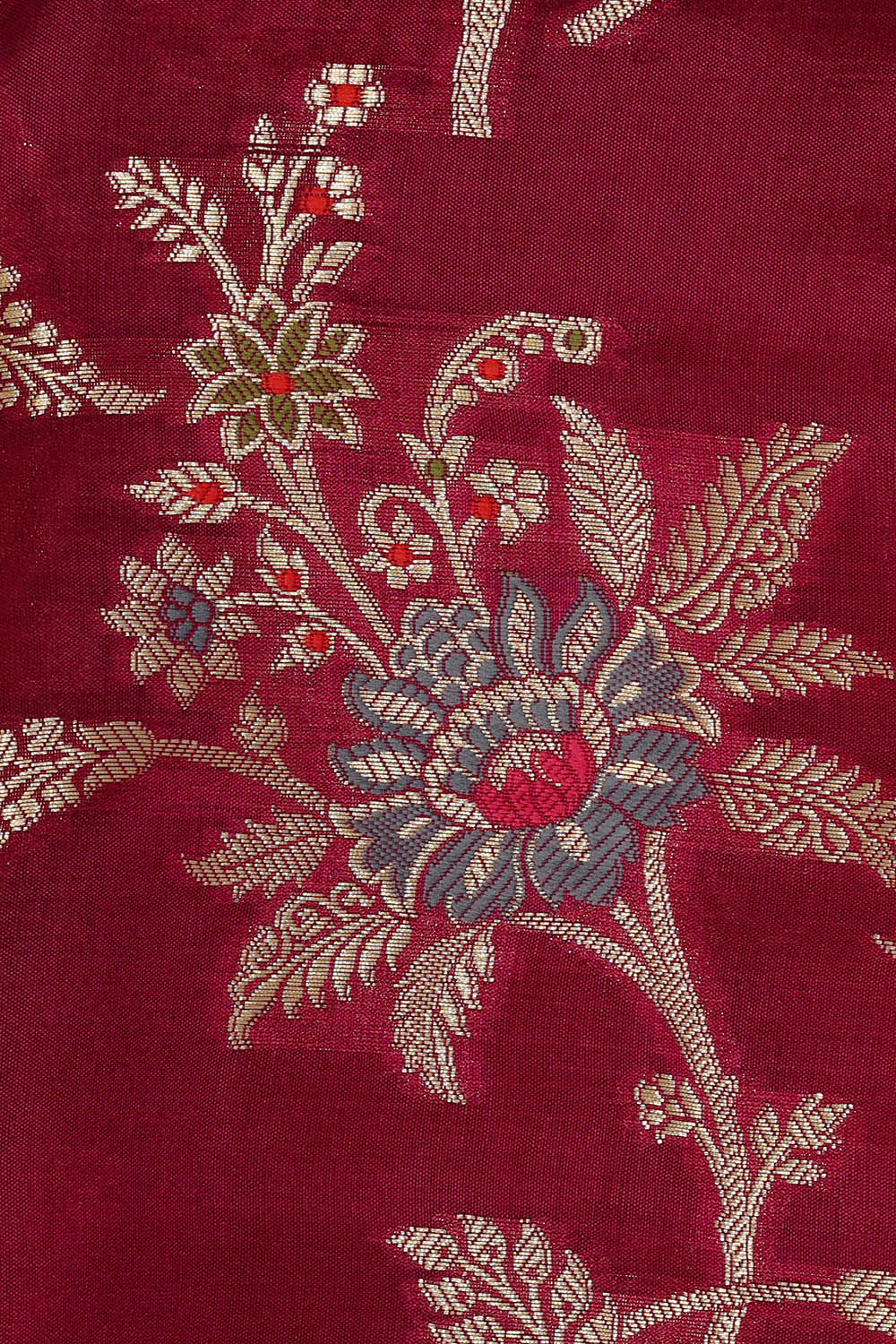 Image of Banarasi Silk Wine Maroon Saree