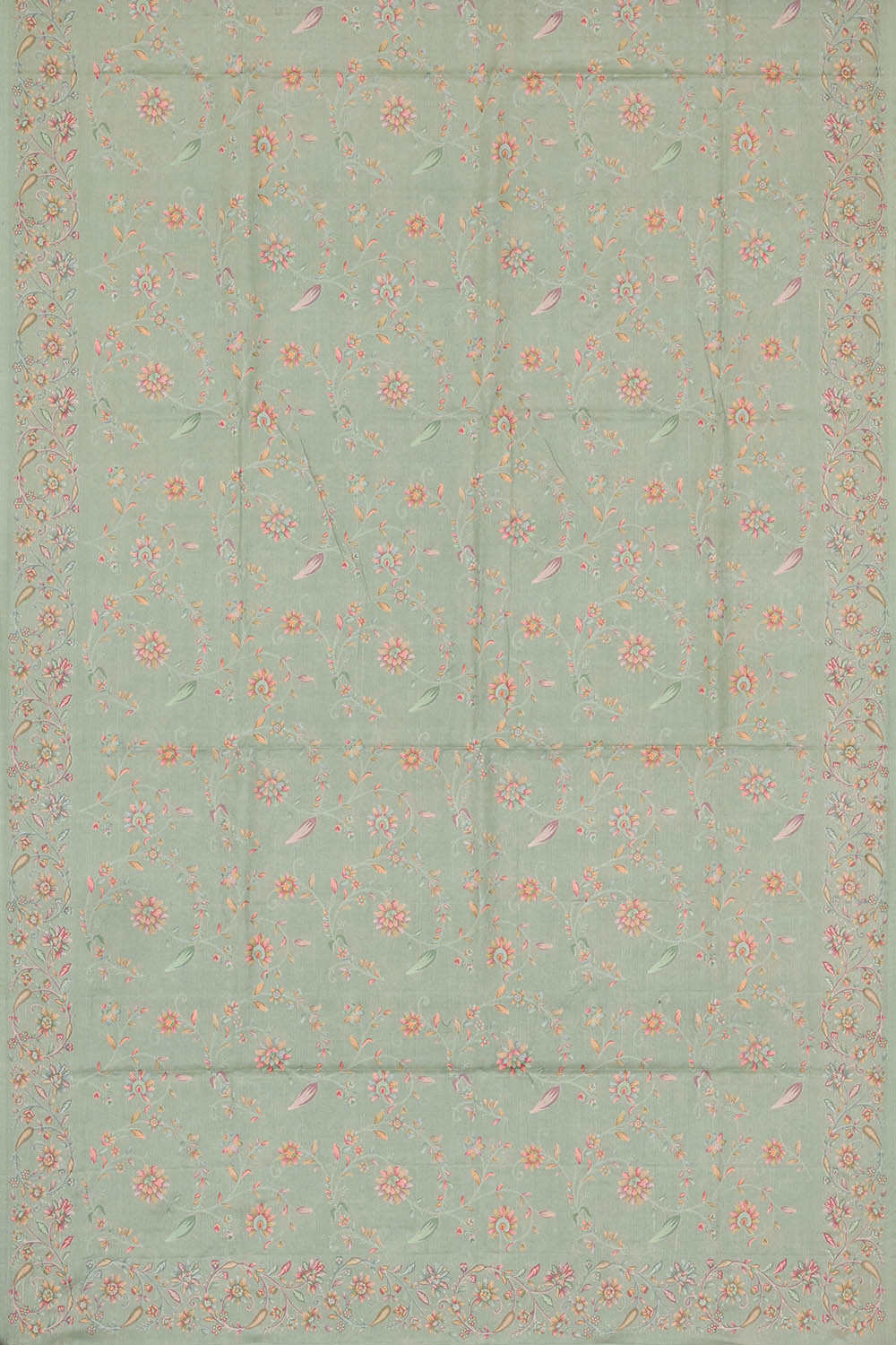 Image of Tussar Silk Pastel Green Saree