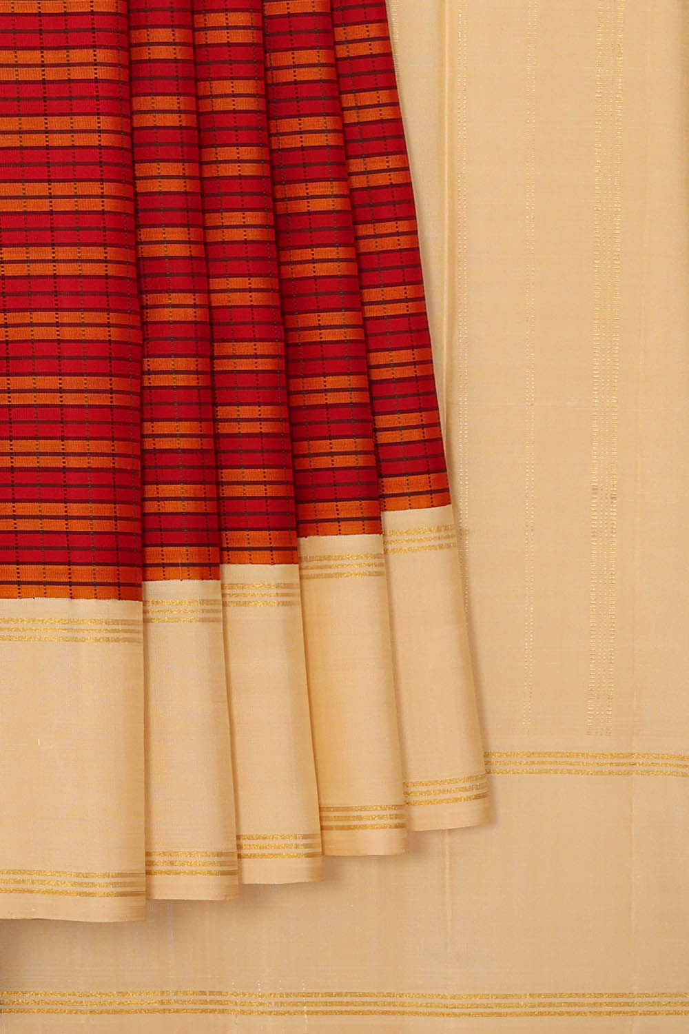 Image of Red Arani Silk Saree