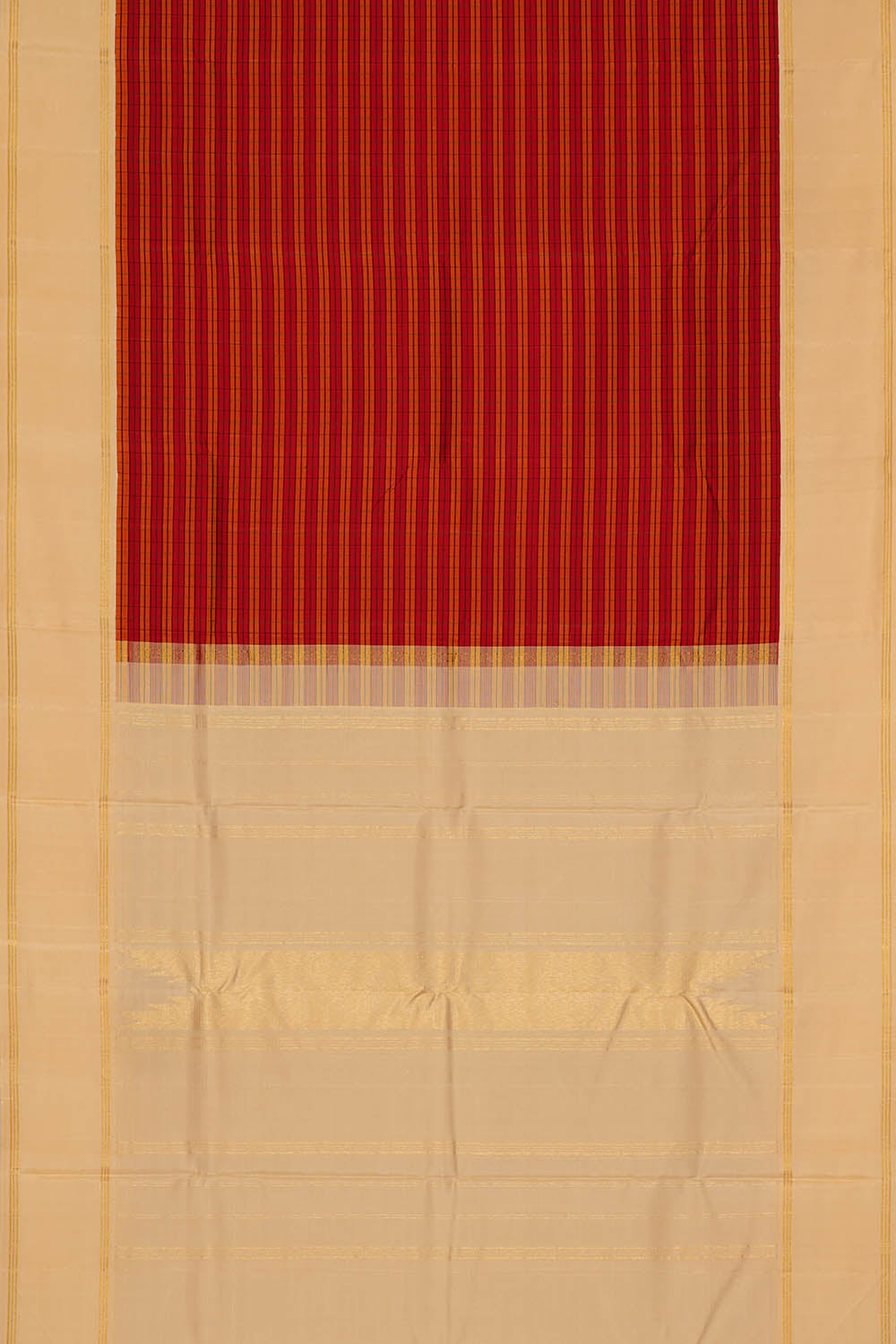 Image of Red Arani Silk Saree