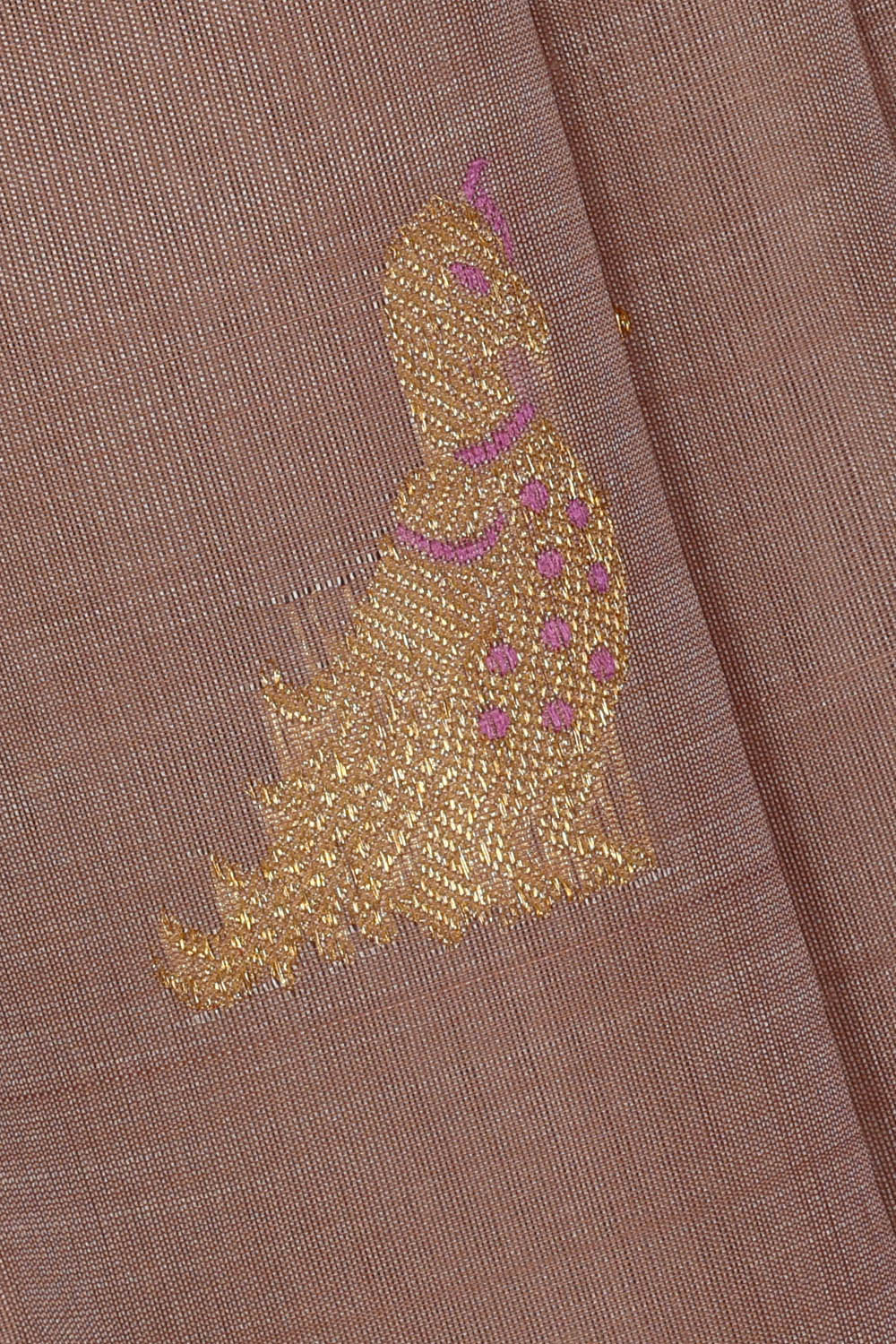 Image of Kanchi-Kora Silk Muted Lavender Saree