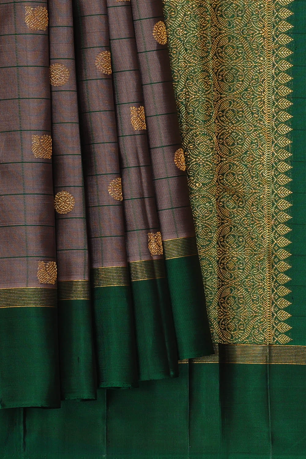 Image of Arani Silk Grey Saree