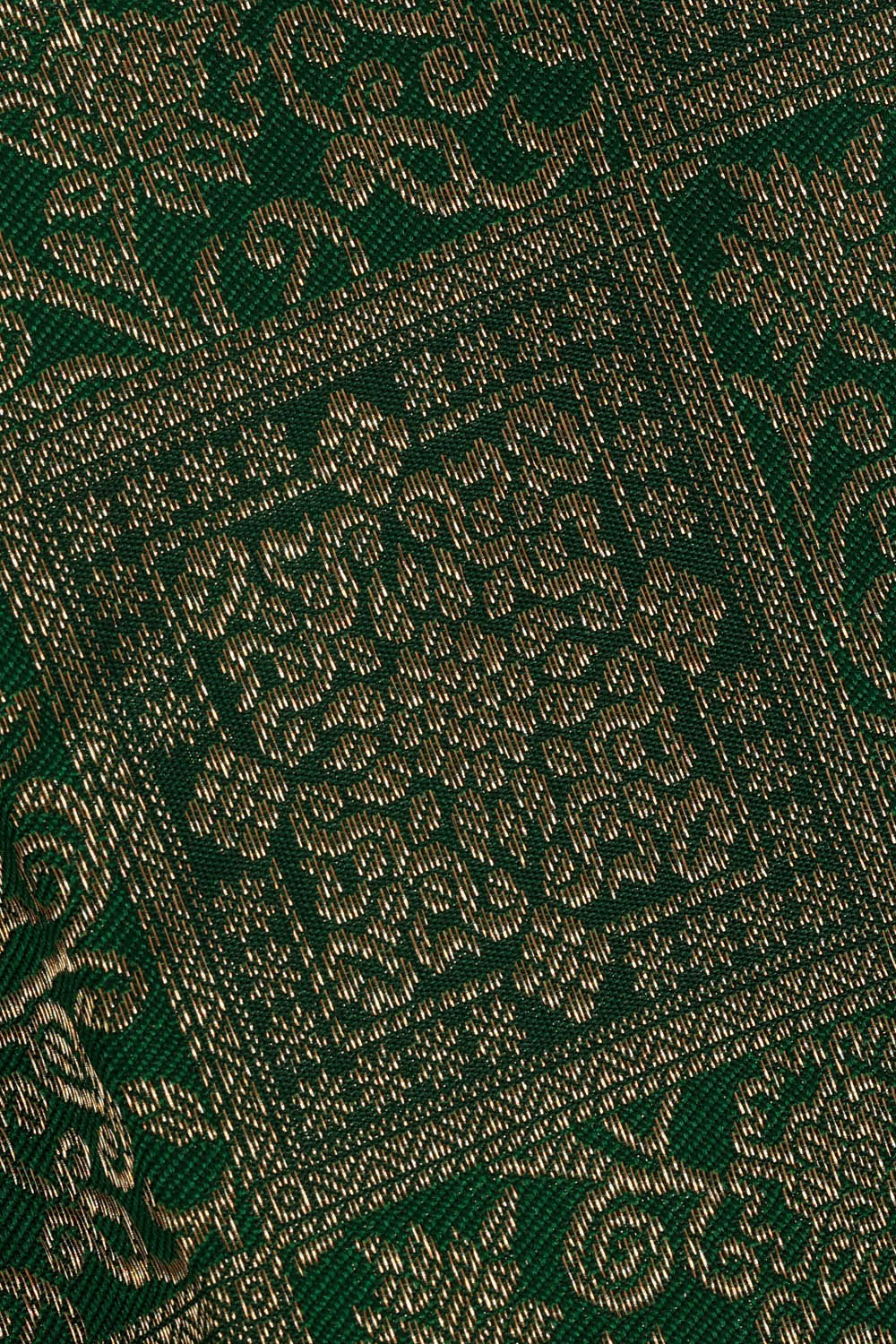 Image of Kanchipattu Silk Bottle Green Saree