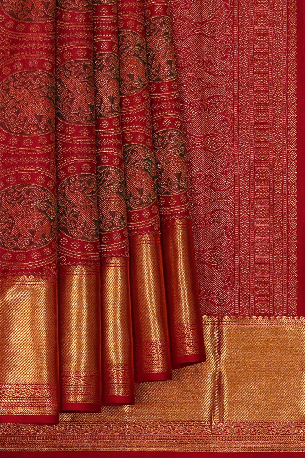 Image of Kanchipattu Silk Maroon Saree