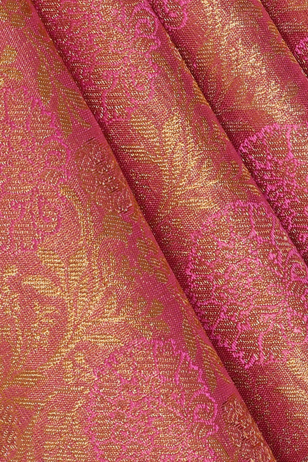 Image of Kanchipattu Tissue Pink Saree