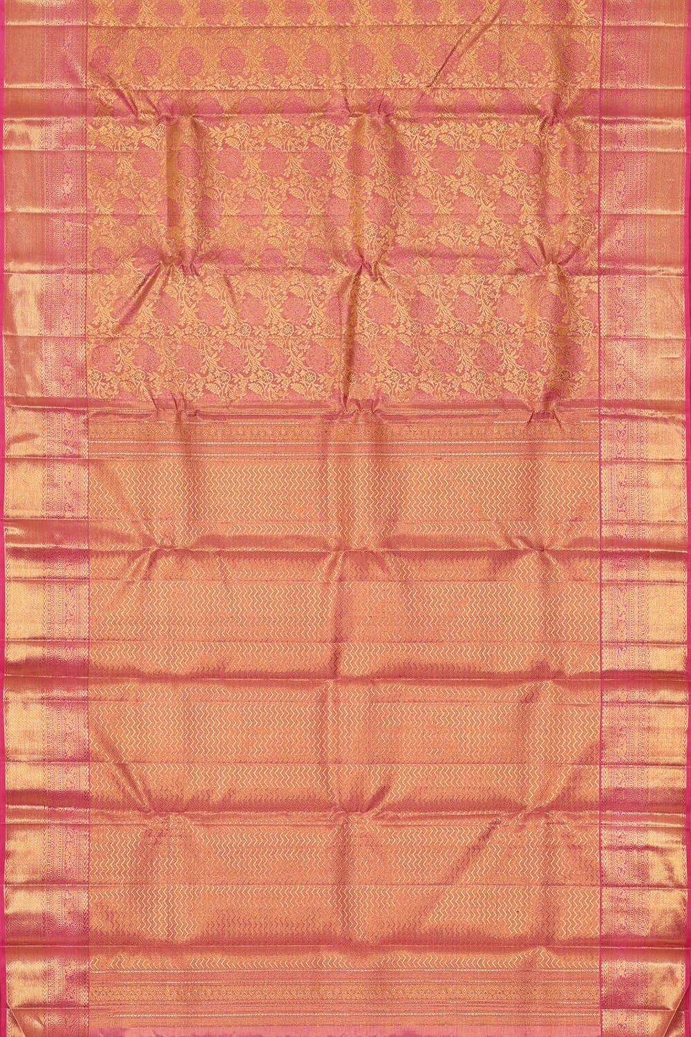 Image of Kanchipattu Tissue Pink Saree