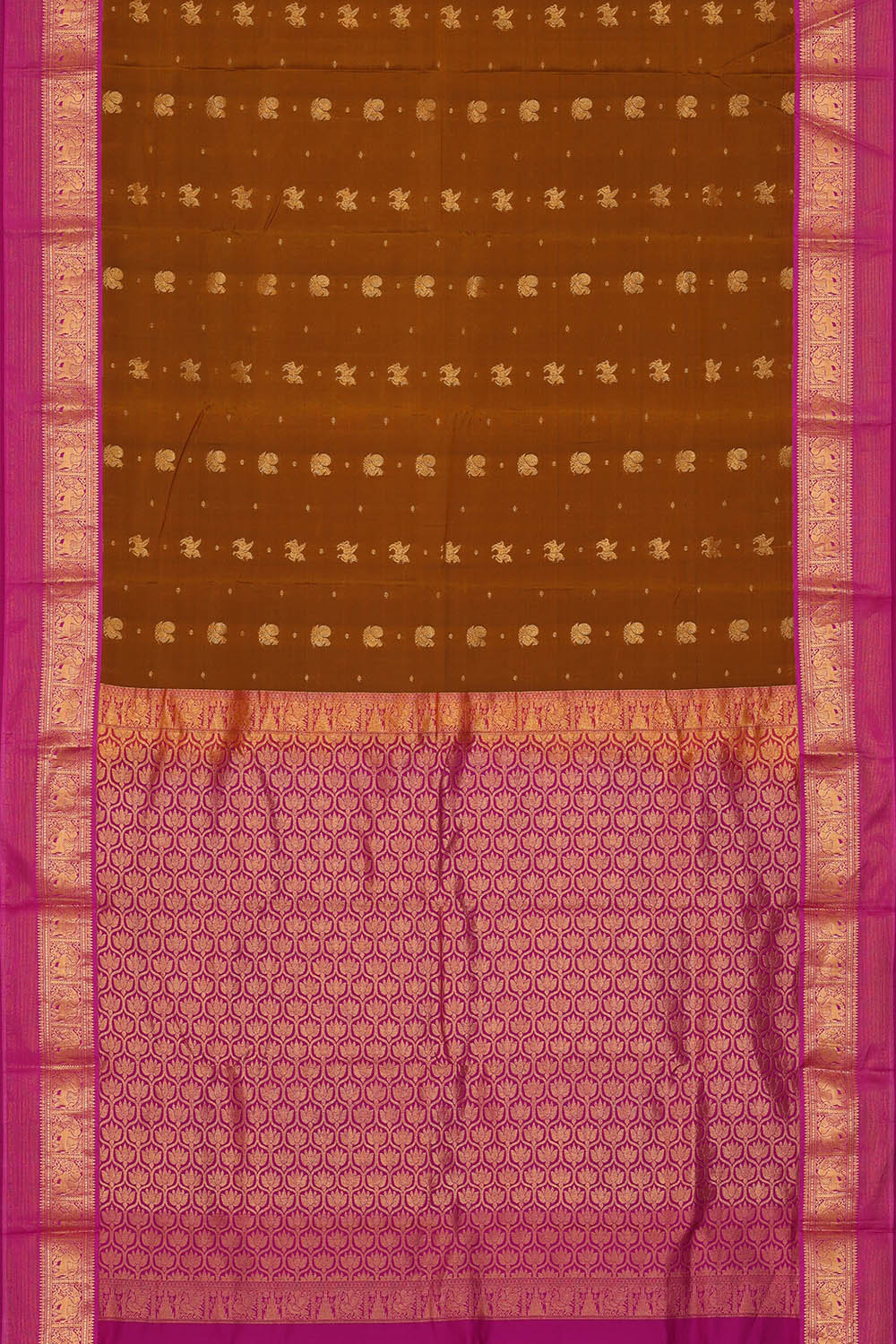 Image of Brown South Silk Saree