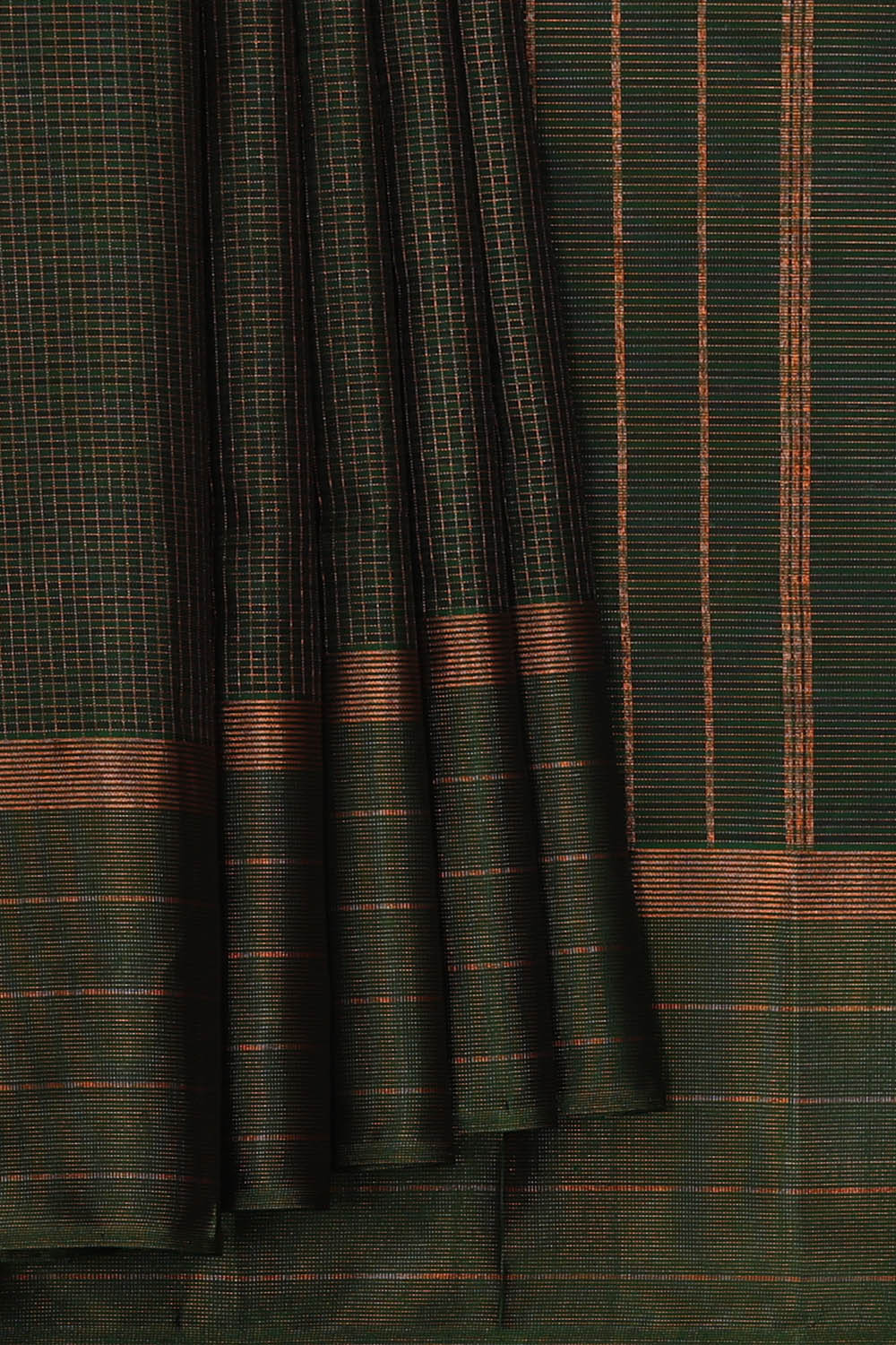 Image of Arani Silk Bottle Green Saree