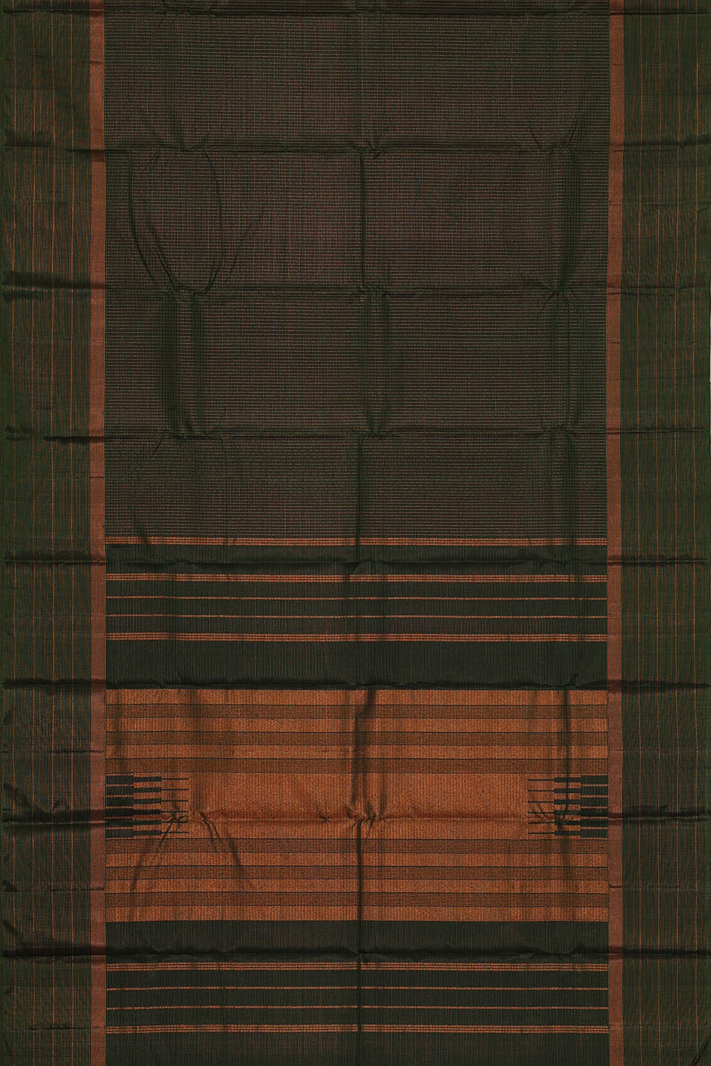 Image of Arani Silk Bottle Green Saree