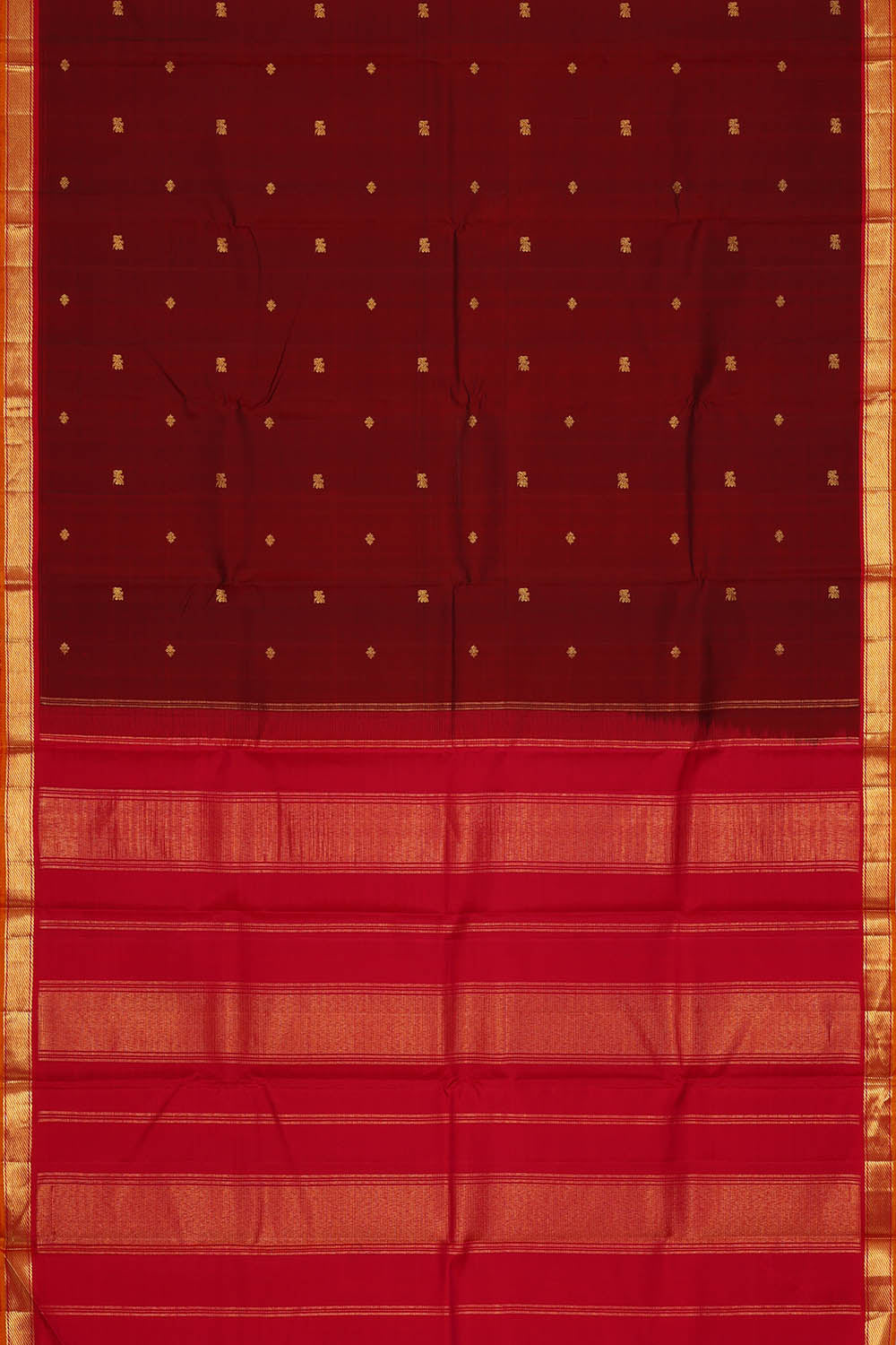 Image of Arani Silk Maroon Saree