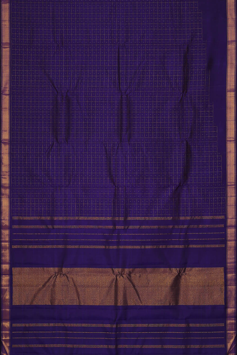 Image of Arani Silk Dark Blue Saree
