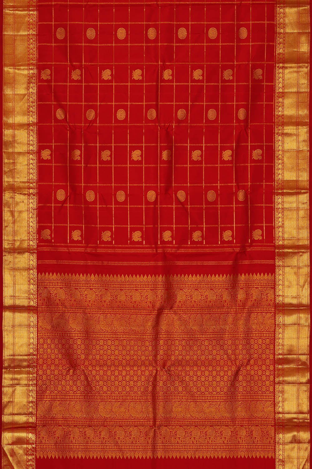 Image of Arani Silk Red Saree