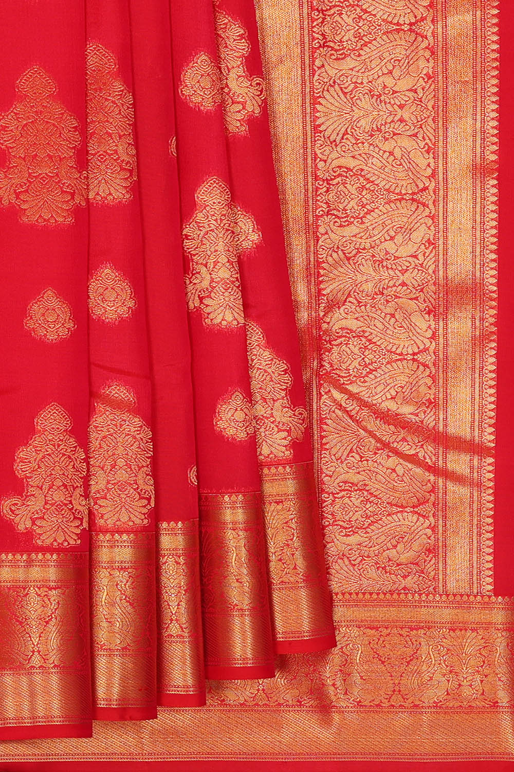 Image of Kanchipattu Silk Red Saree