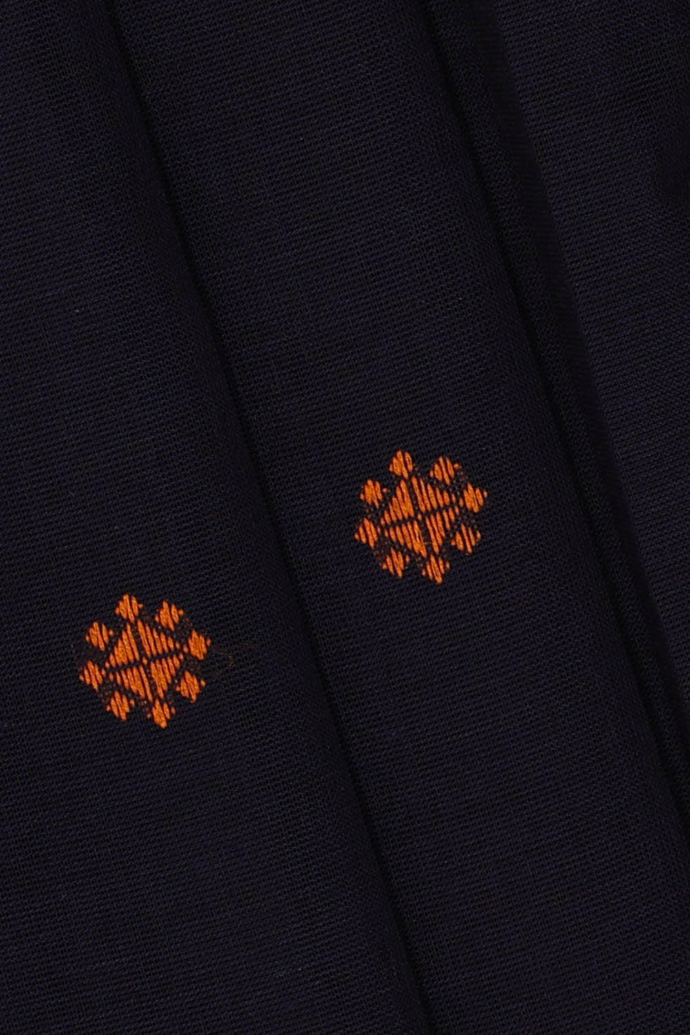Image of South Cotton Navy Blue Saree