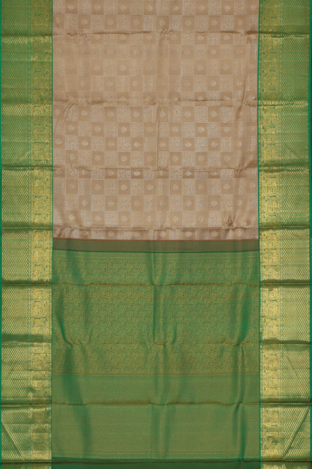 Image of Grey Arani Silk Brocade Saree