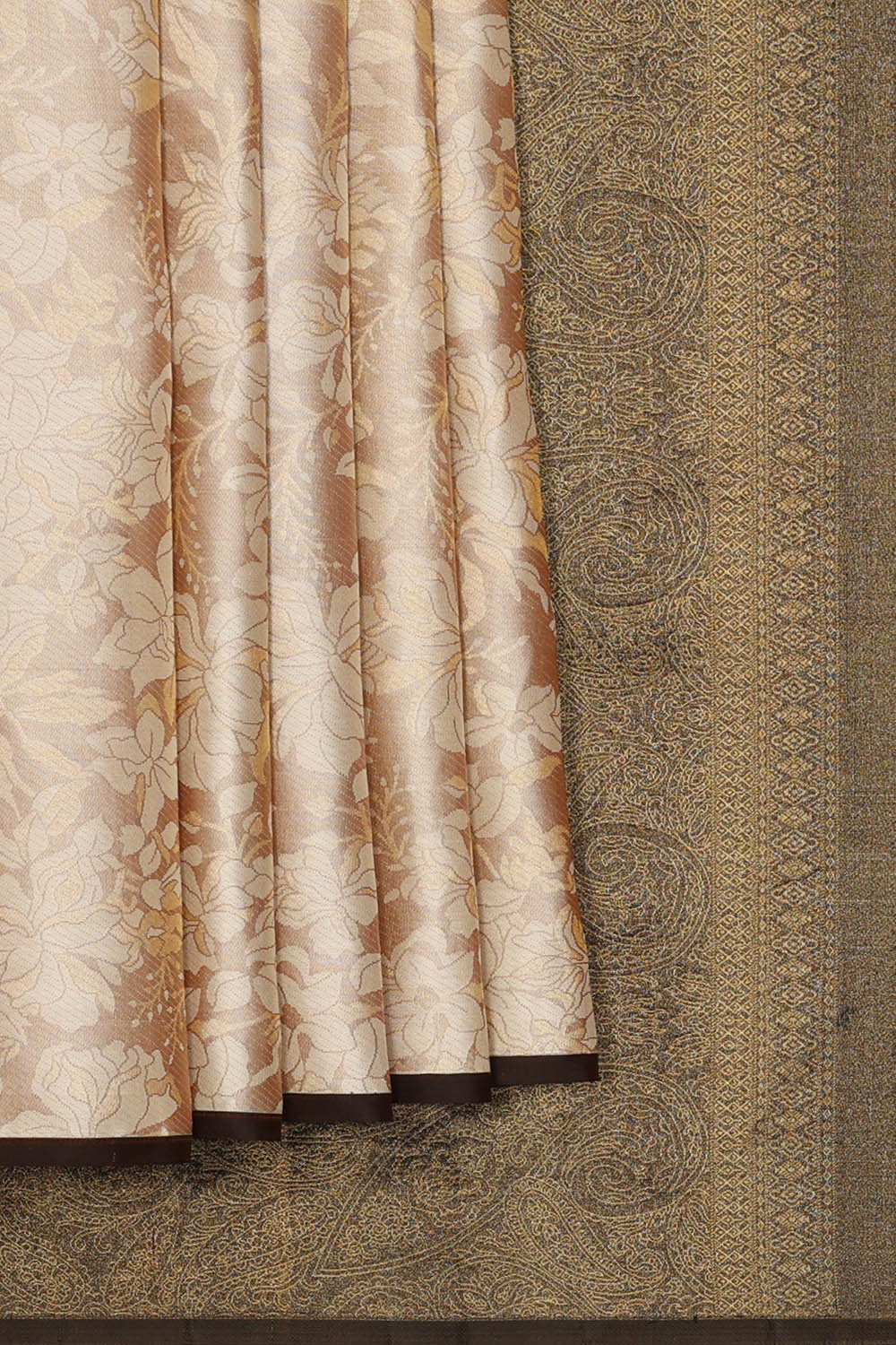 Image of Off-White Arani Silk Saree