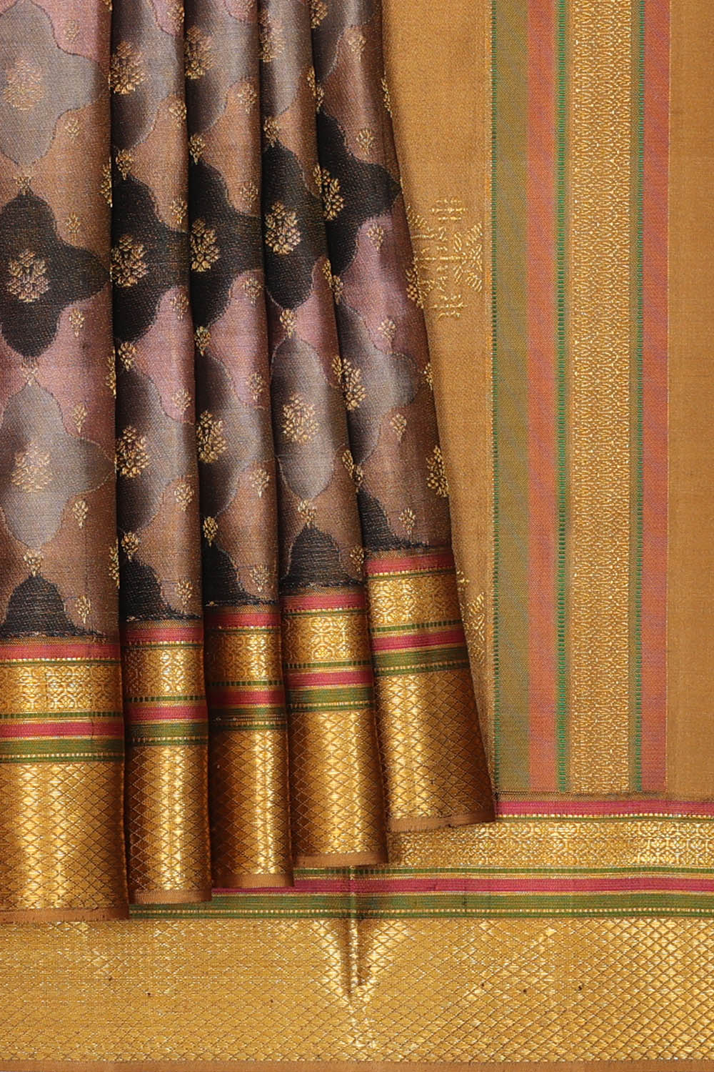 Image of Mauve-Purple Arani Silk Saree