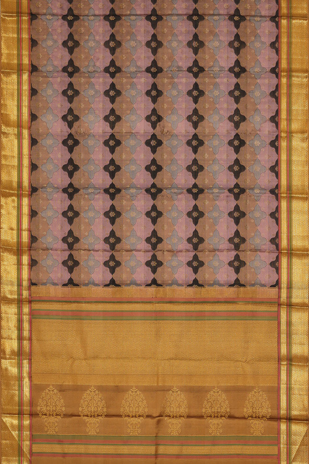Image of Mauve-Purple Arani Silk Saree