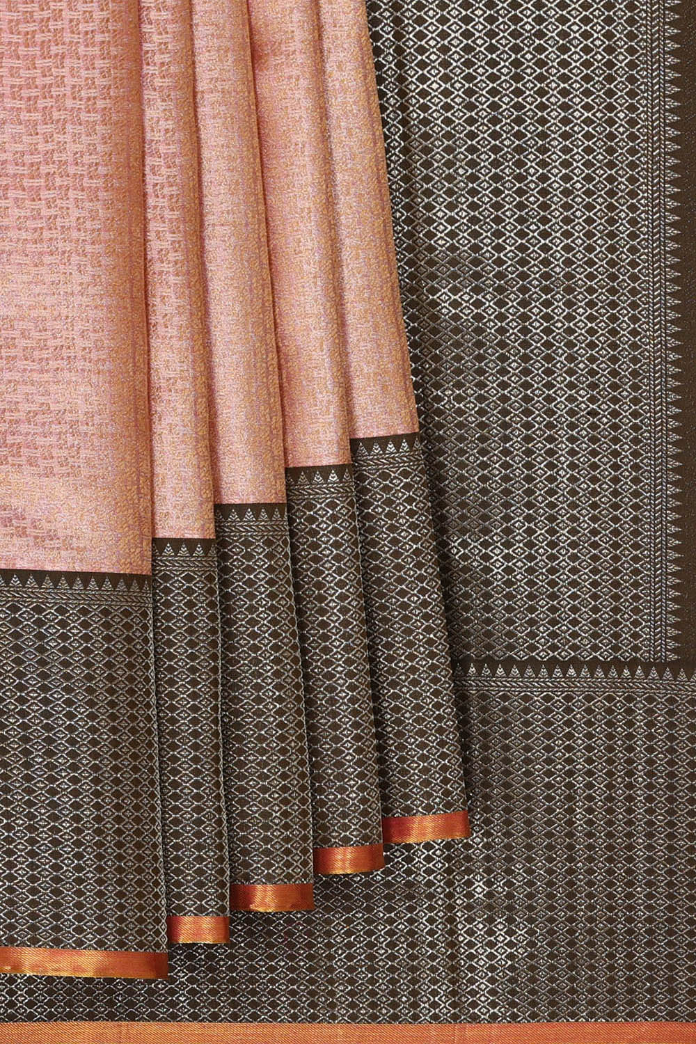 Image of Arani Silk Peach Saree