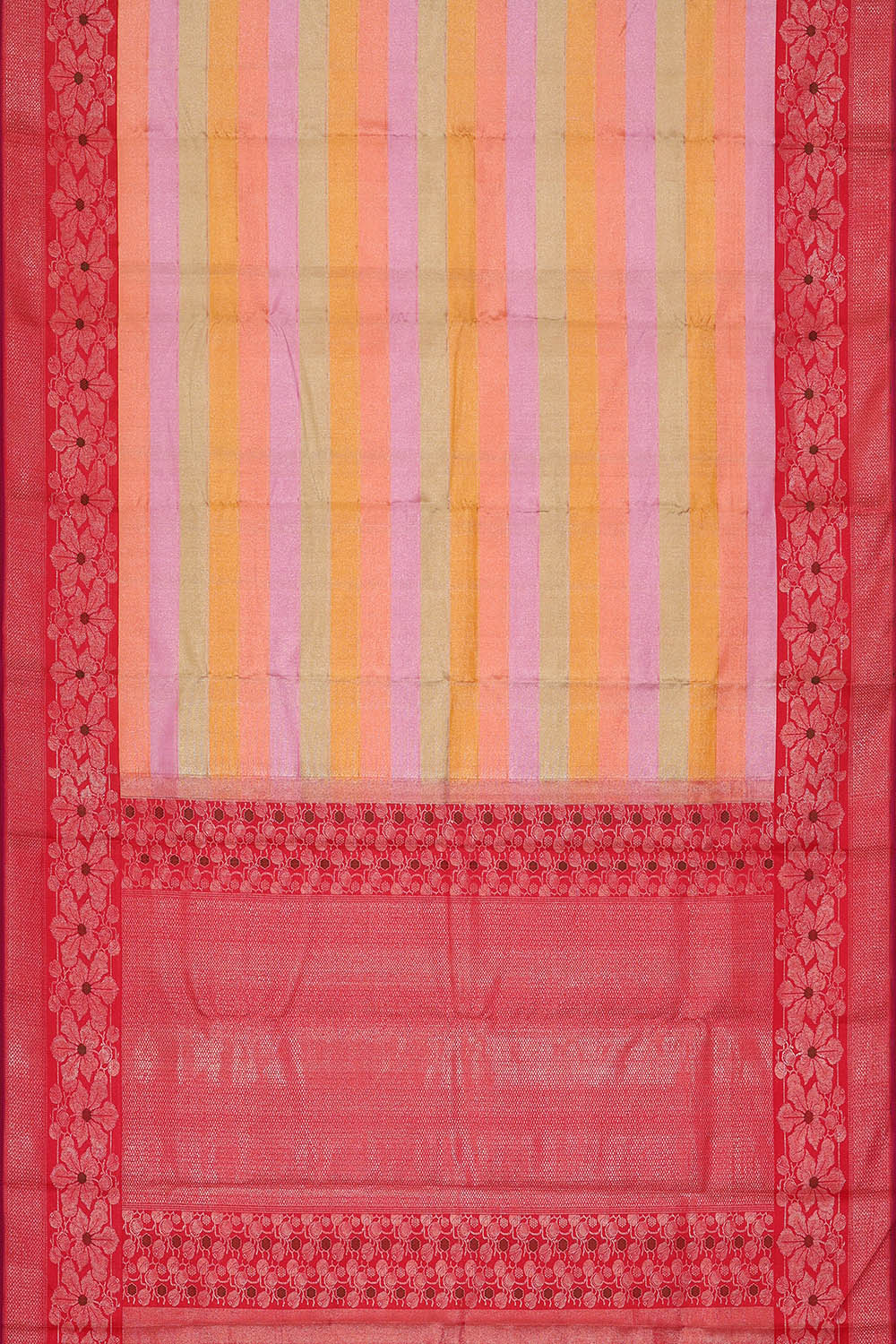 Image of Multi-Coloured Arani Silk Saree