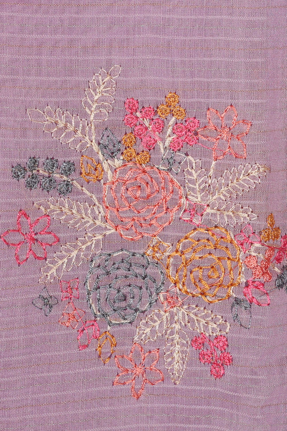 Image of Banarasi Crepe Lavender Saree