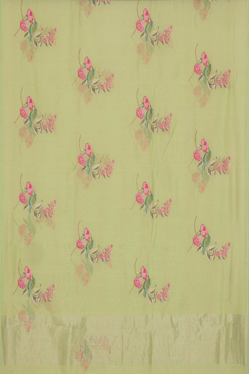 Image of Banarasi Crepe Pastel Green Saree