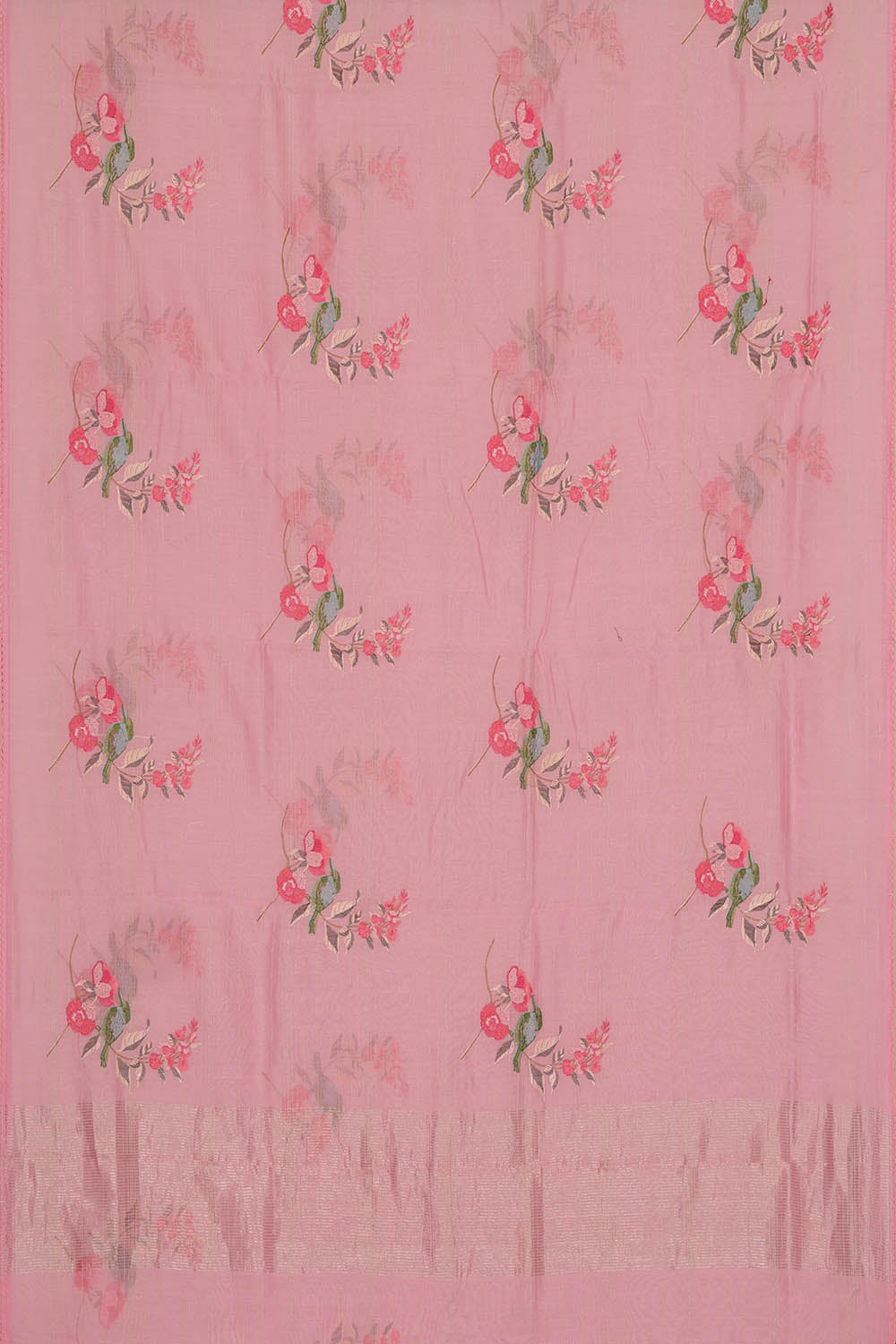 Image of Banarasi Crepe Pink Saree