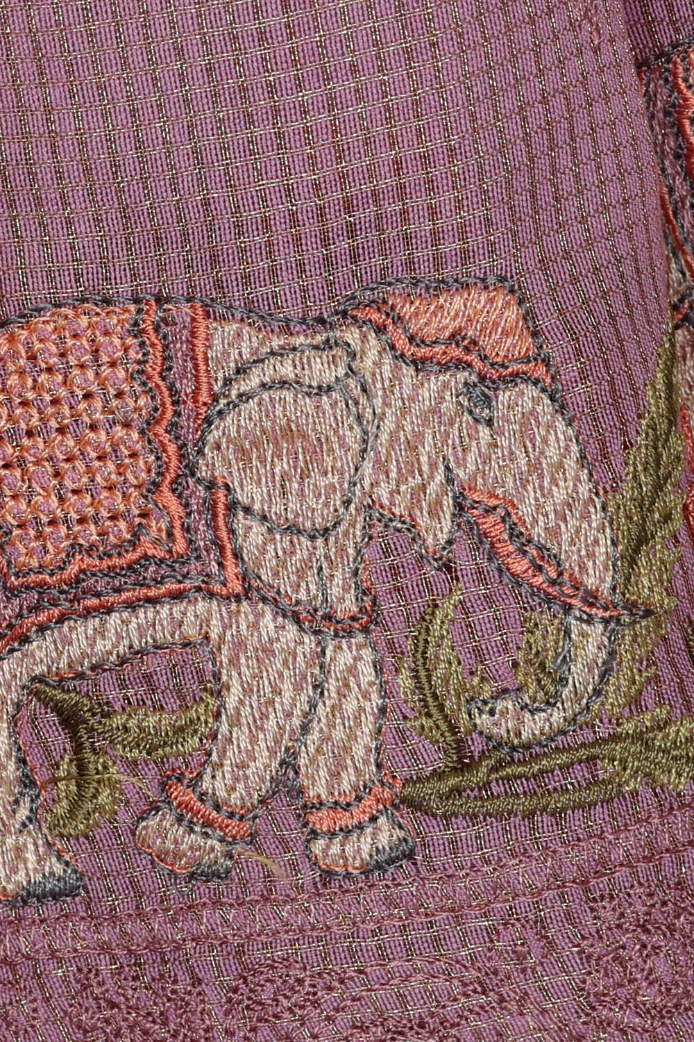 Image of Banarasi Crepe Lavender Saree