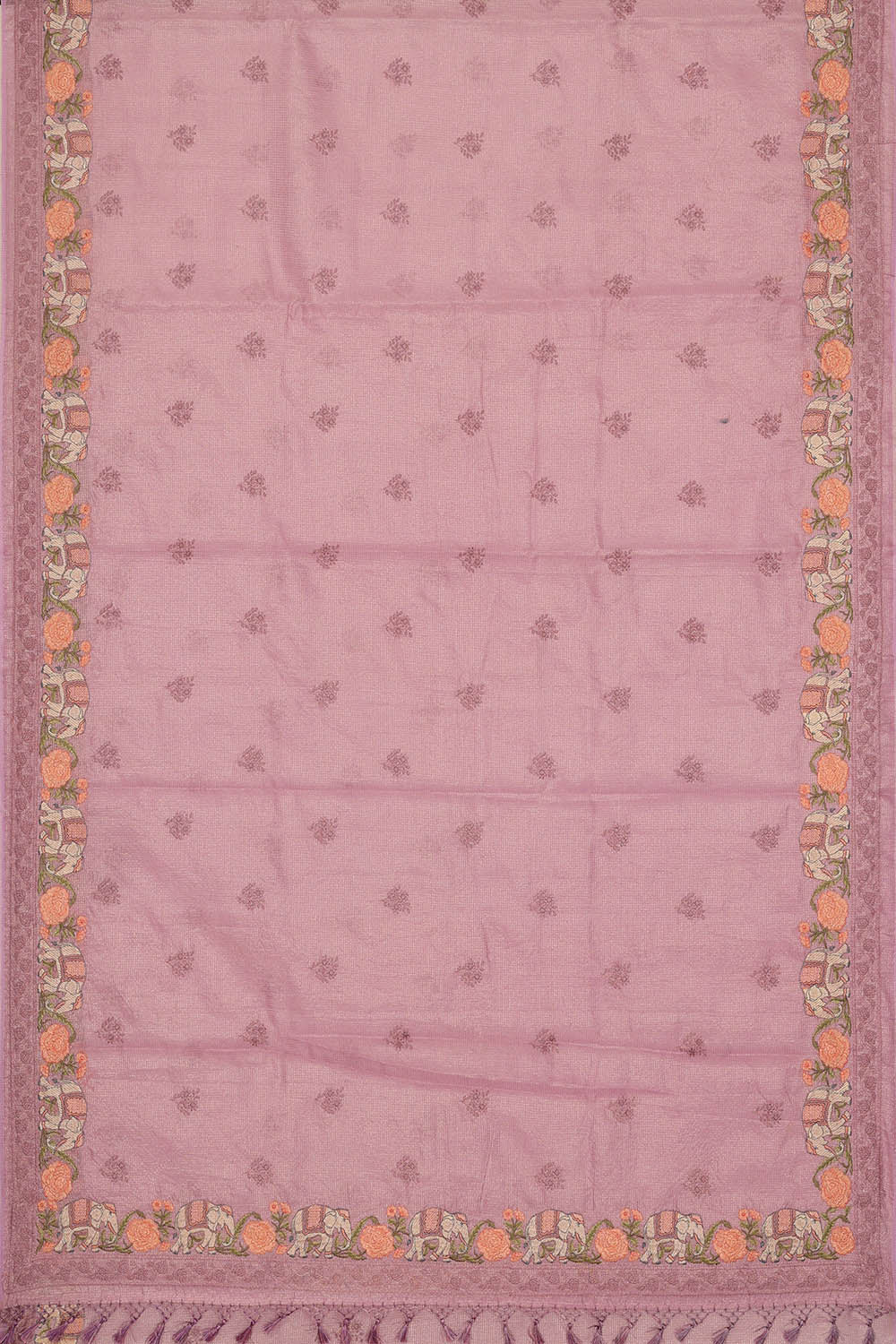 Image of Banarasi Crepe Lavender Saree