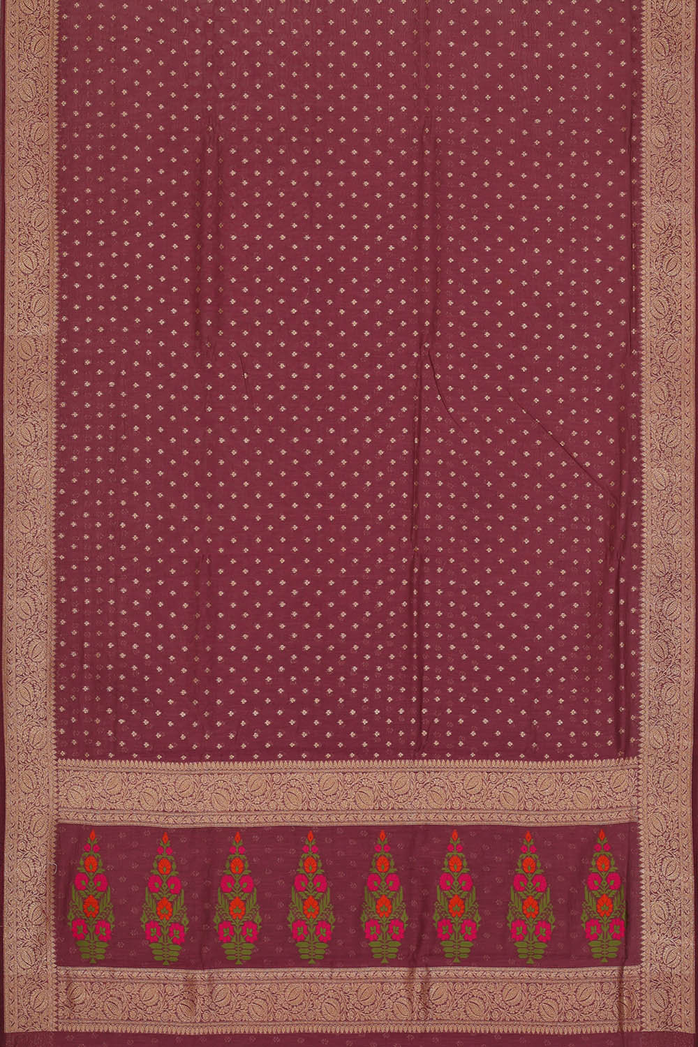 Image of Banarasi Crepe Dark Violet Saree