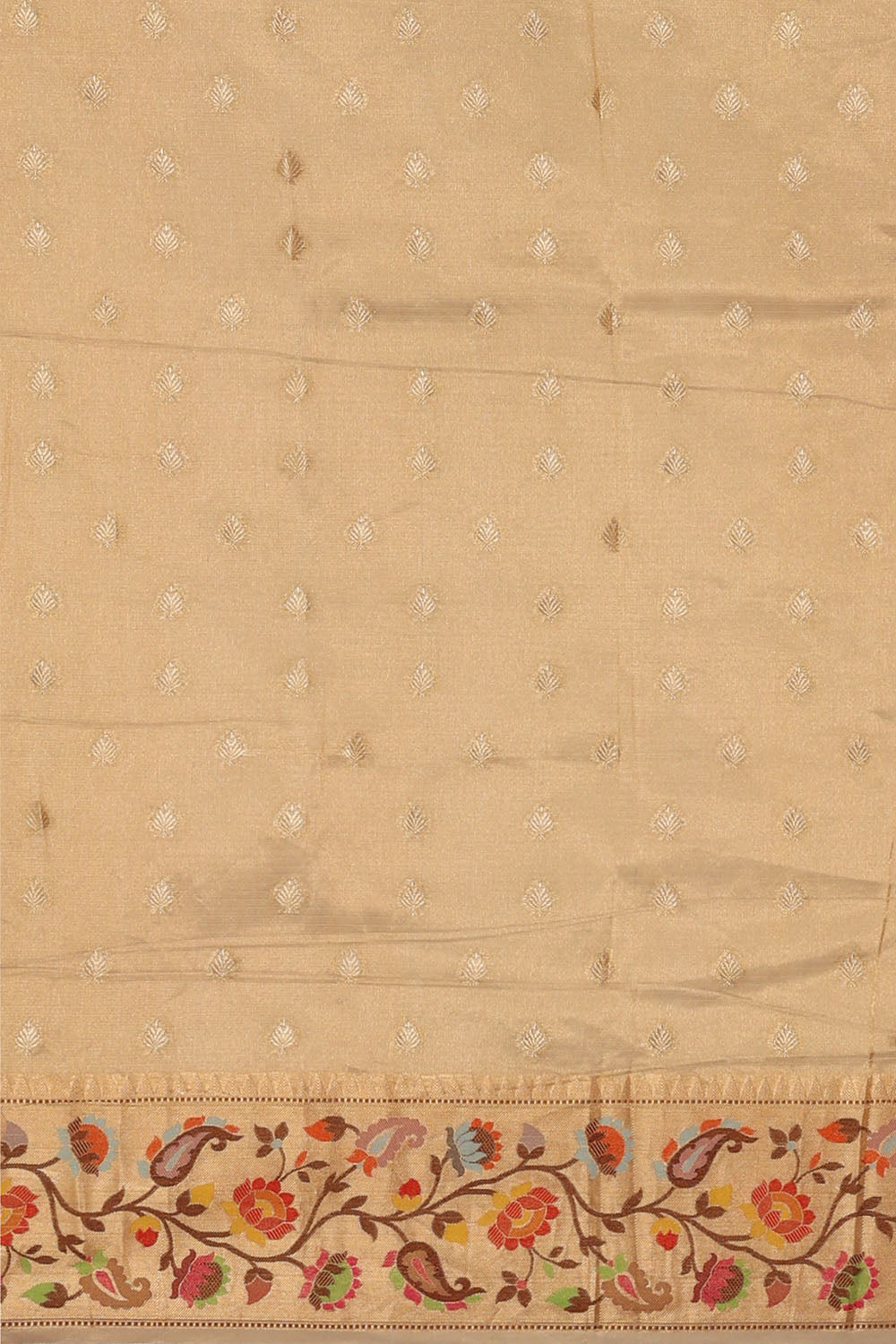 Image of Beige Silk saree