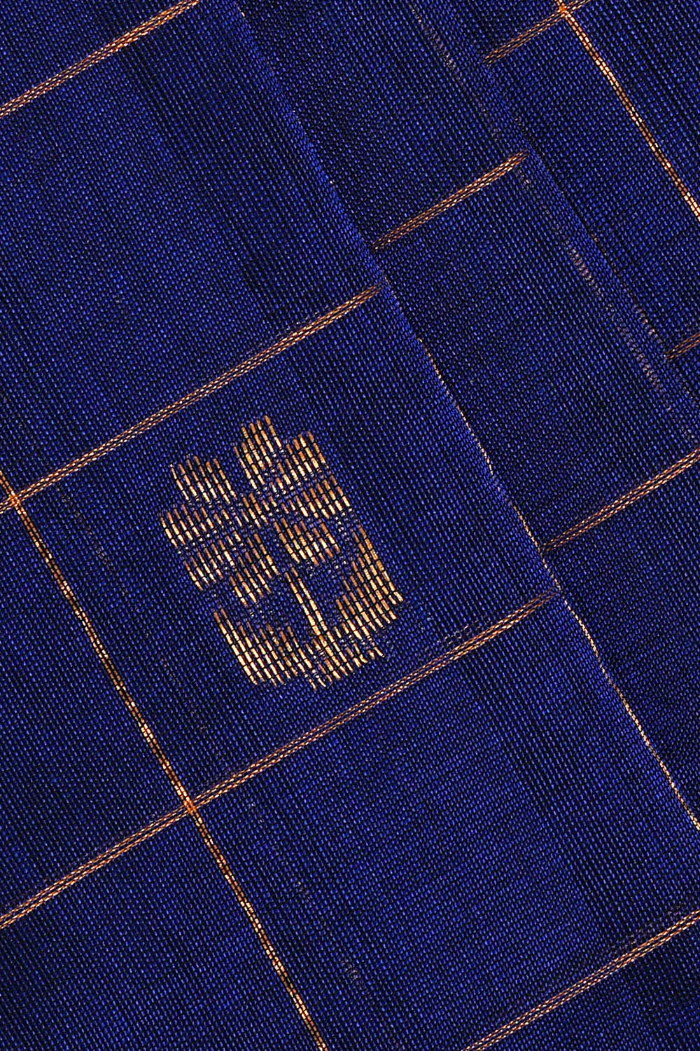 Image of Venkatagiri Cotton Silk Royal Blue Saree
