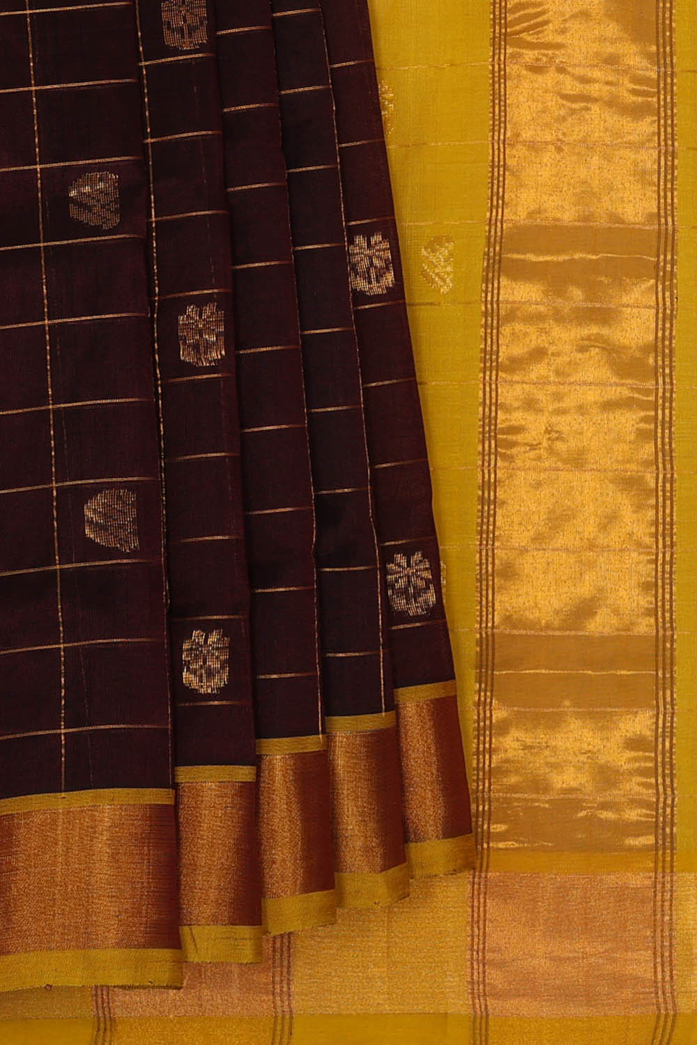 Image of Venkatagiri Cotton Silk Dark Violet Saree