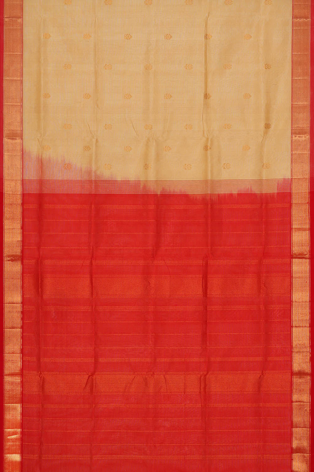 Image of Venkatagiri Cotton Silk Off-White Saree