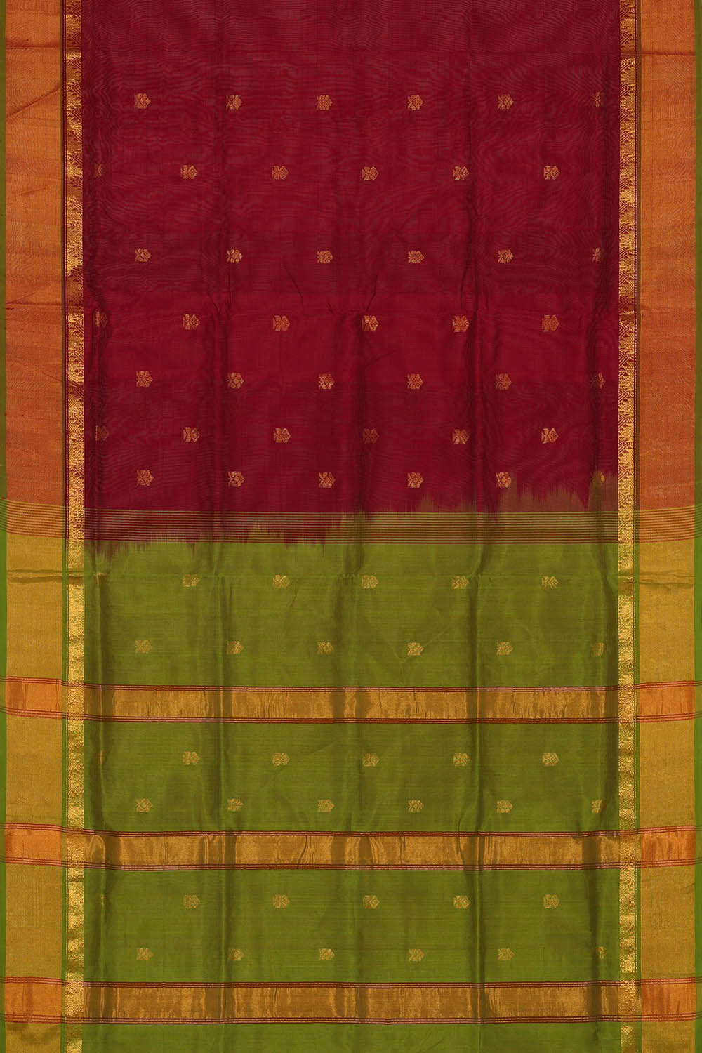 Image of Venkatagiri Cotton Silk Maroon Saree