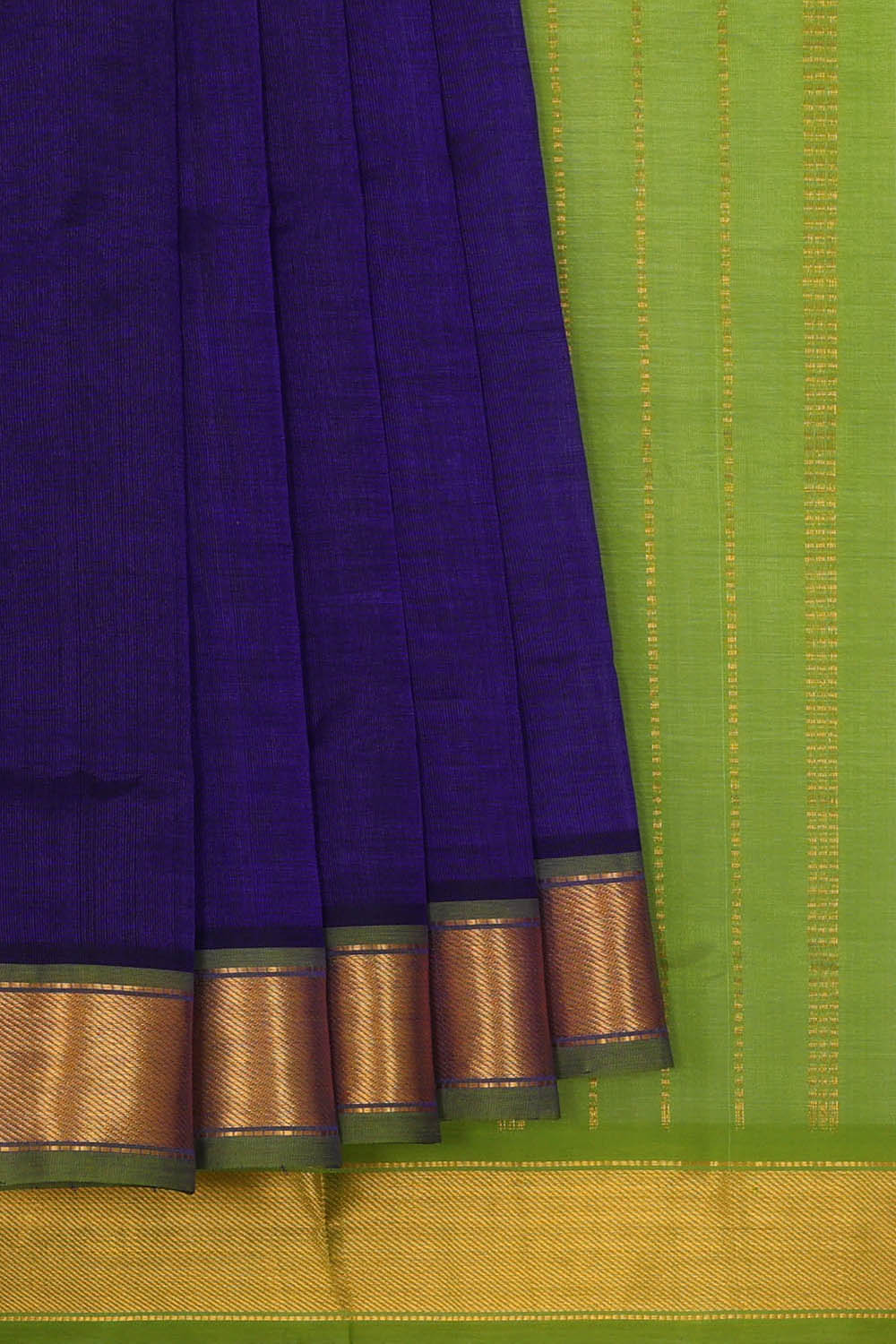Image of Venkatagiri Cotton Silk Royal Blue Saree