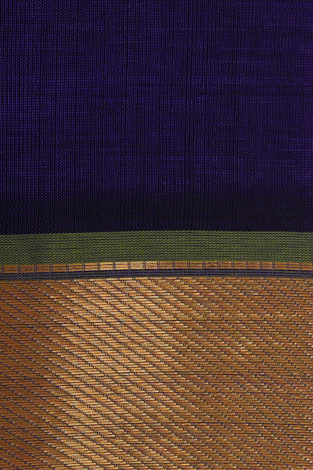 Image of Venkatagiri Cotton Silk Royal Blue Saree