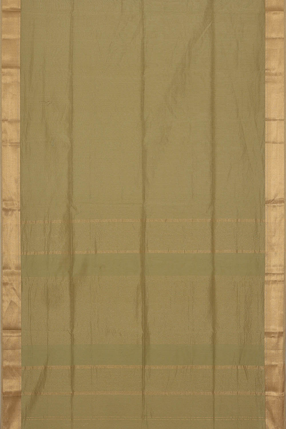 Image of Maheshwari Cotton Silk Muted Green Saree
