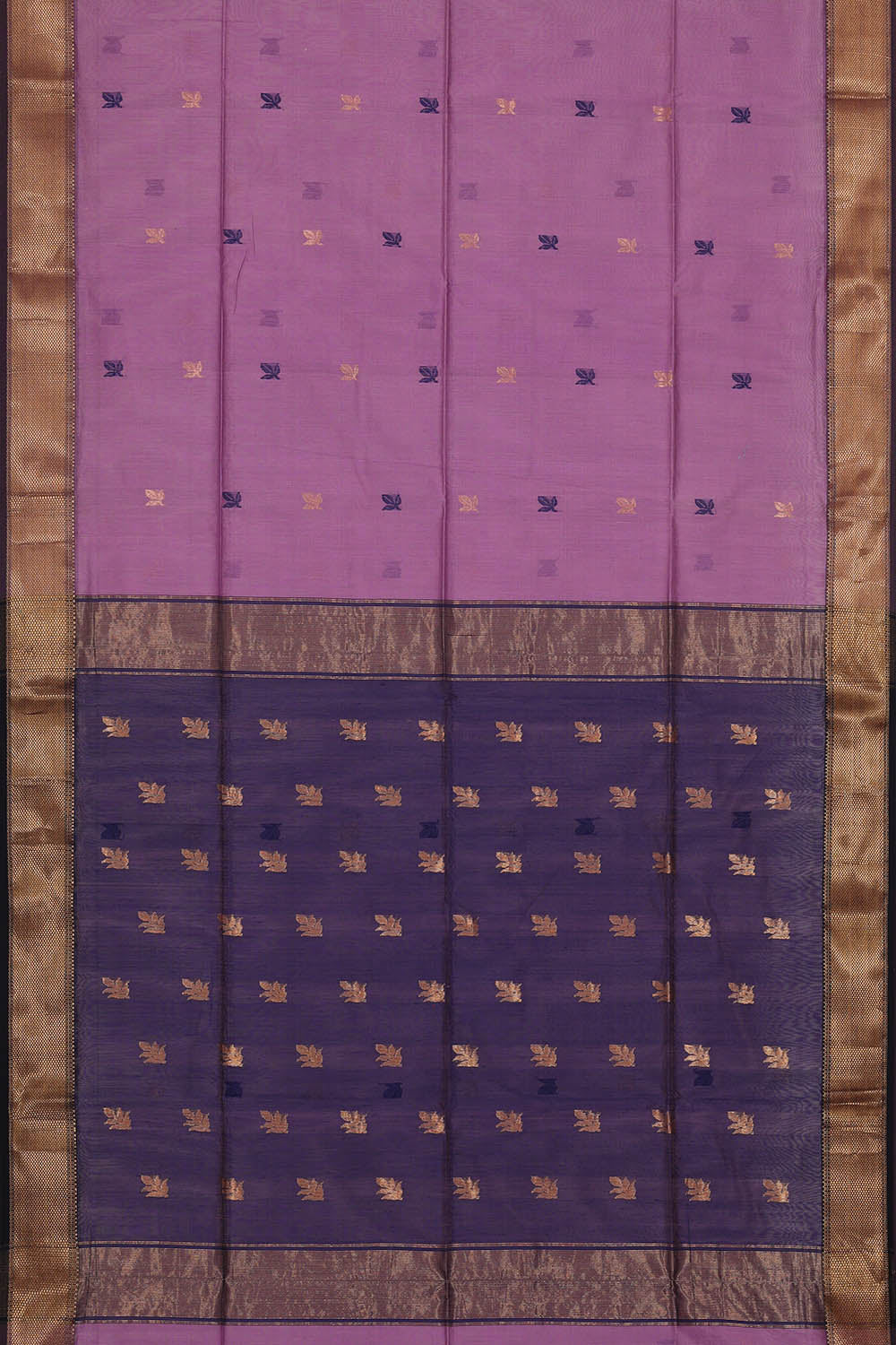Image of Maheshwari Cotton Silk Purple Saree