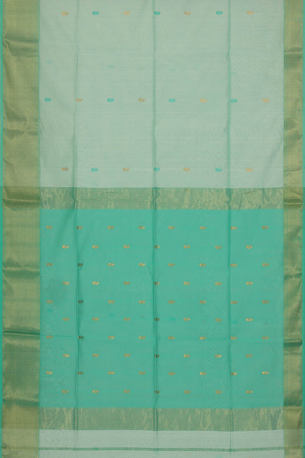 Image of Maheshwari Cotton Silk Pastel Green Saree