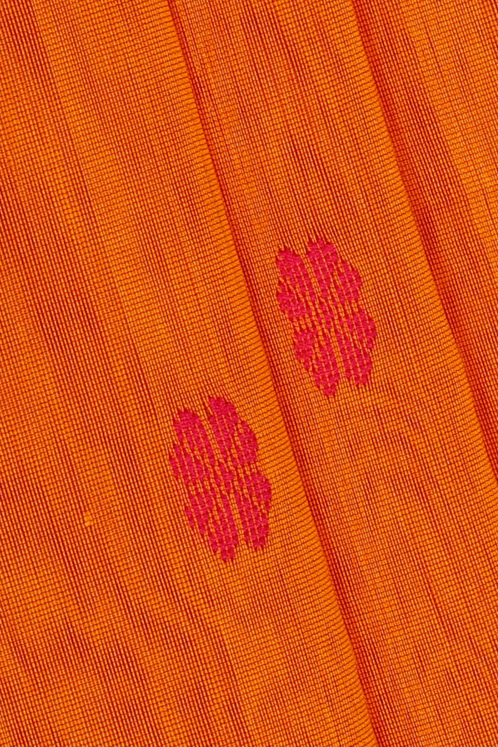 Image of Maheshwari Cotton Silk Orange Saree