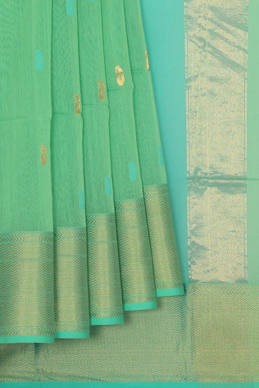 Image of Maheshwari Cotton Silk Sea Green Saree