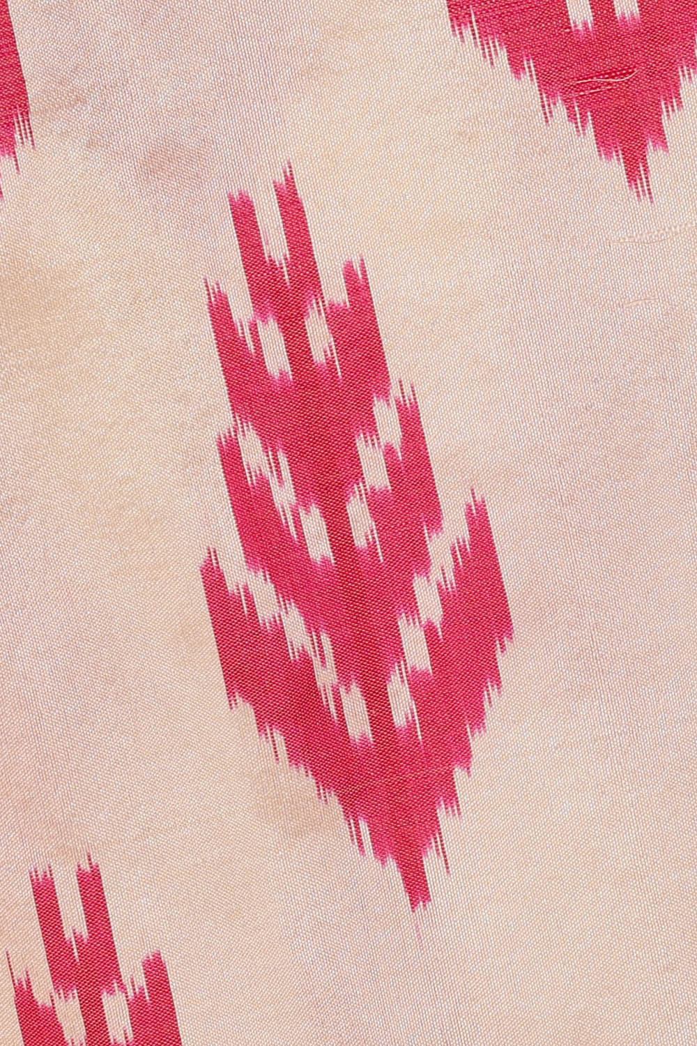 Image of Pastel-Pink Pochampally Ikat Silk Saree