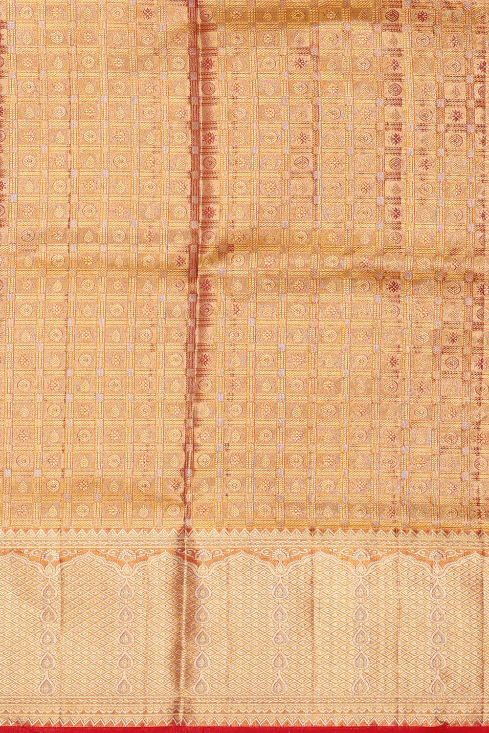 Image of Gold Kanchipattu Tissue Brocade Saree